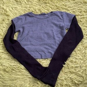 NWOT Brandy Gray Ashlyn Top Thermal Sleeves